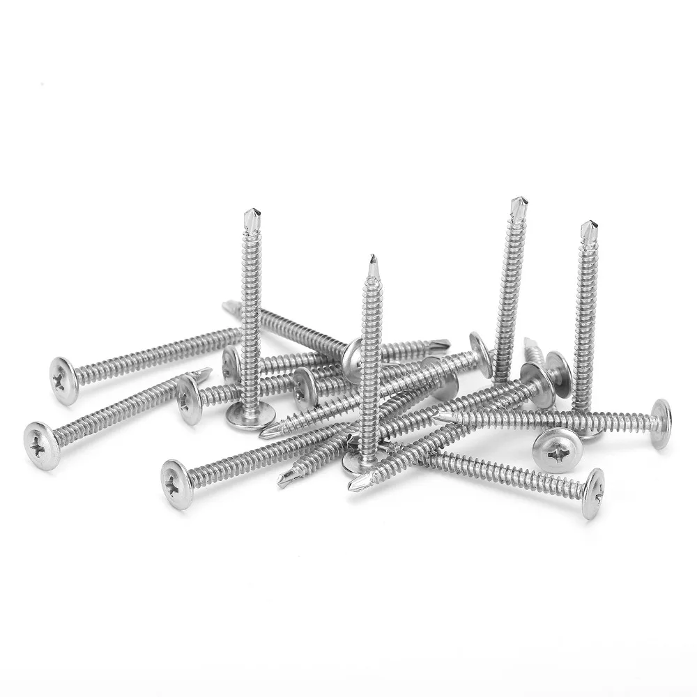 25PCS Ideal Phillips Drive Self Tapping Screws Fully Threaded Quick Sheet Metal Screws Self Drilling Screws For Sheet Metal