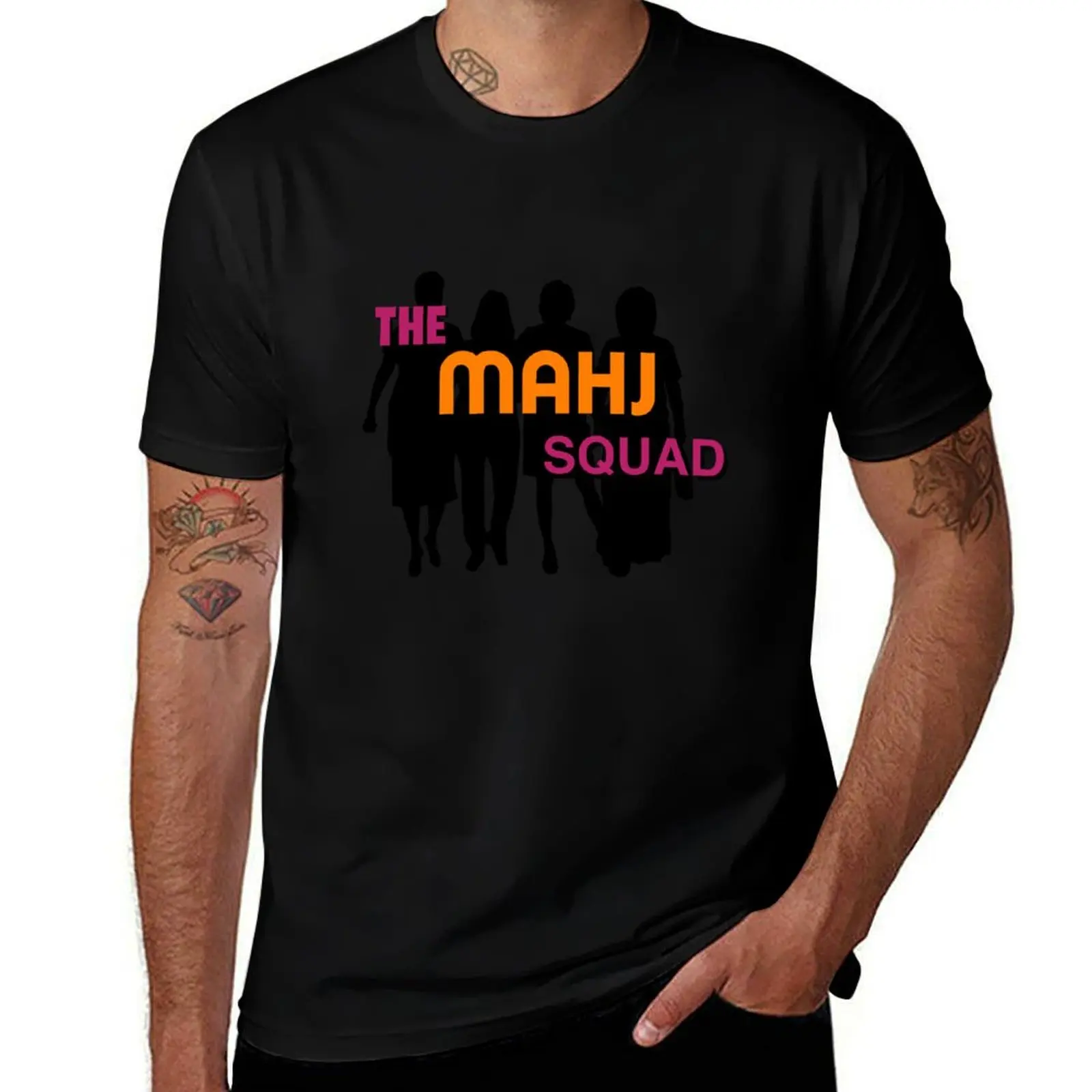 The Mahj Squad T-Shirt Basic Plain Short Sleeve Crew Neck Tee T-Shirt