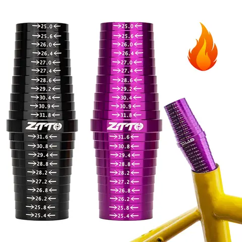 자전거 시트 튜브 측정 도구, 25 ~ 31.8mm 사이클 시트 포스트 측정 사이징 도구, 알루미늄 합금 자전거 액세서리