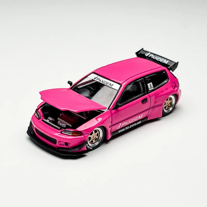 1:64 Pandem Civic EG6, литая миниатюрная модель автомобиля из сплава, украшения для взрослых, игрушки для мальчиков, подарки на детский фестиваль