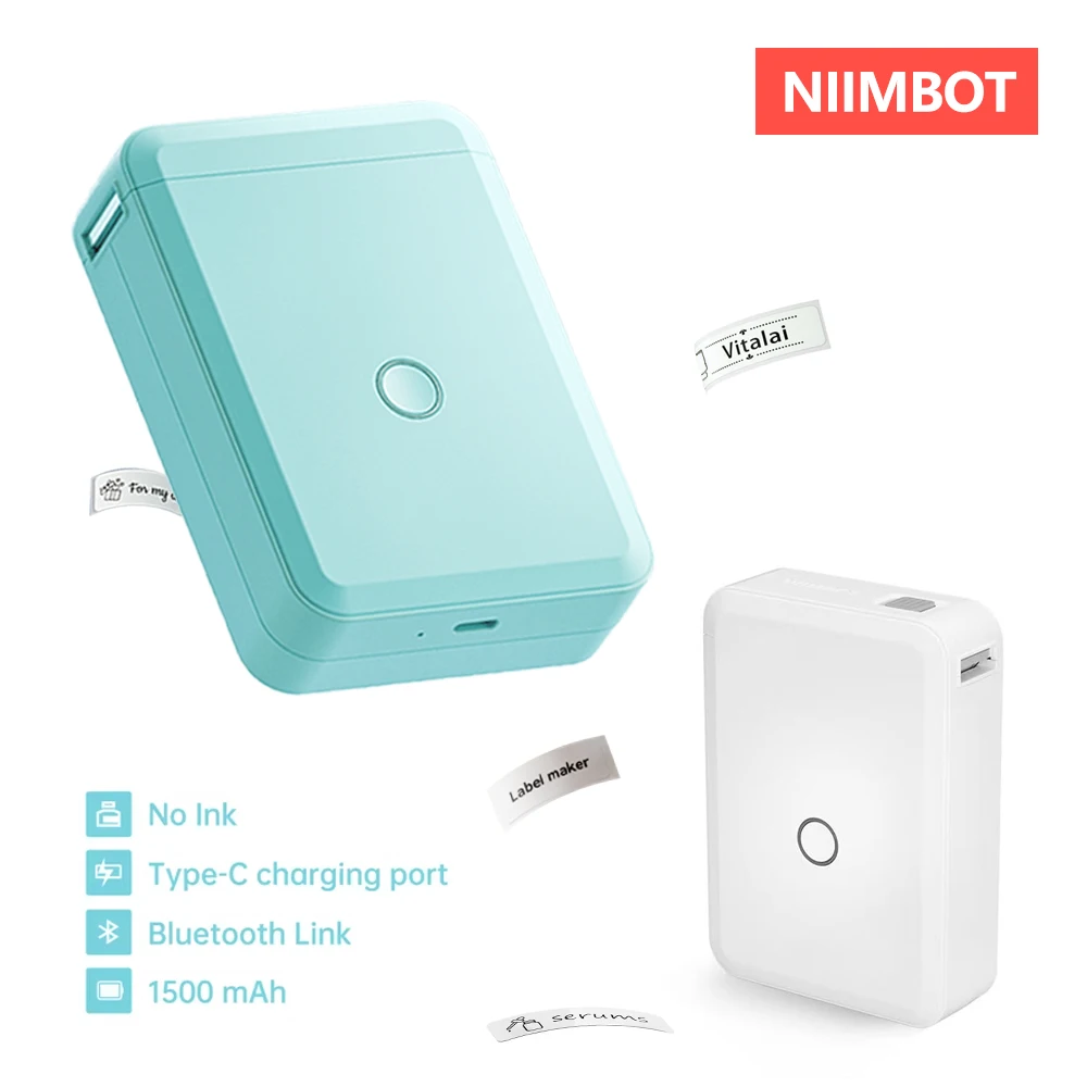 Niimbot D110 Mini Thermal Printer Portable Adhesive Label Printer Multifunctional Cute Stickers Labeller For Children DIY Gift