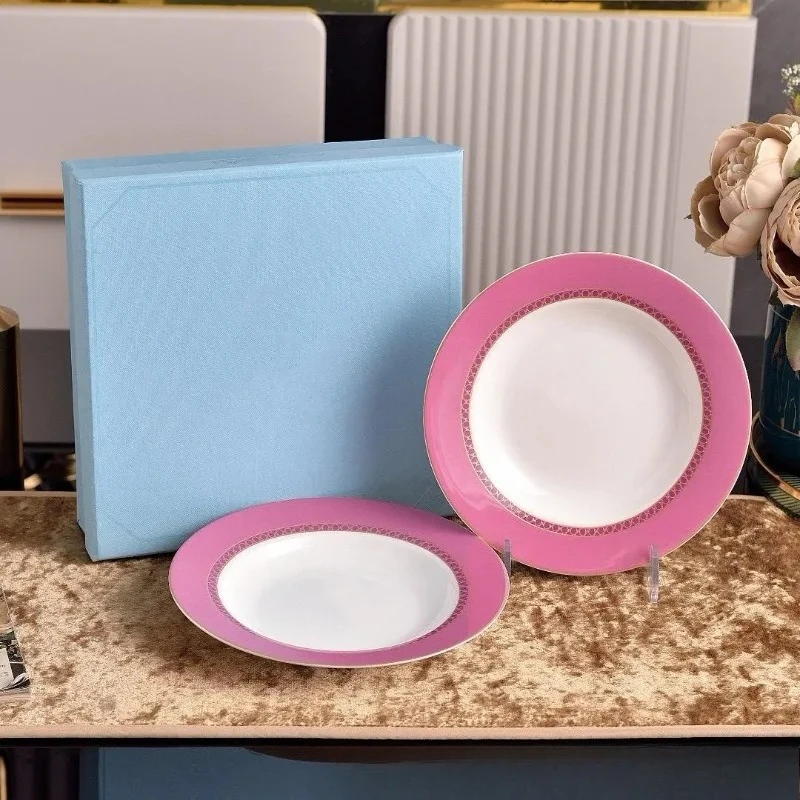 

steamed fish plate large fish plate oval plate high-end exquisite family restaurant