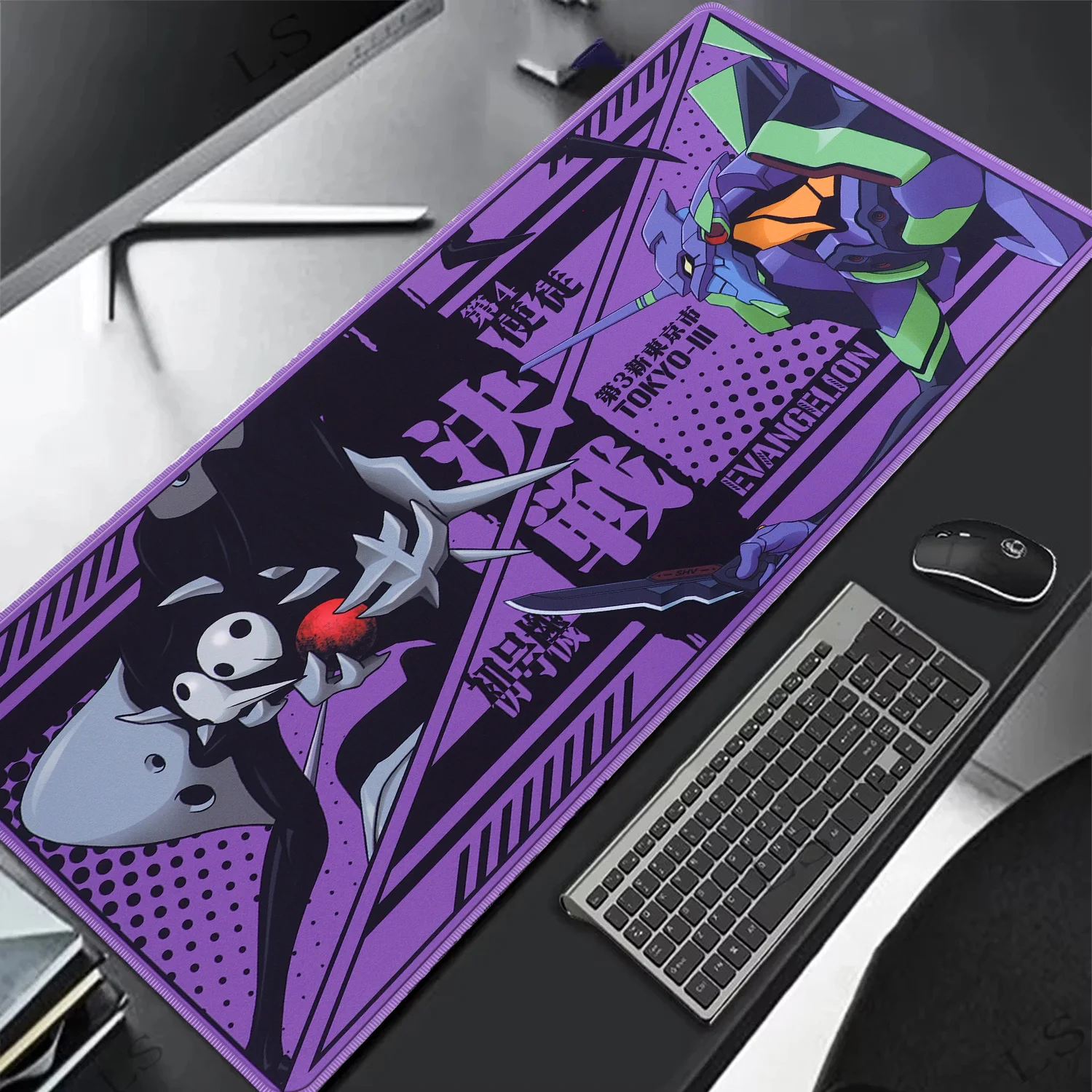 Evangelion Mauspad HD Großes Gaming-Mauspad Anime EVA Erweiterte Schreibtischunterlage Computer-Tastaturunterlage für Büro Laptop Otaku Geschenk – Detail 14