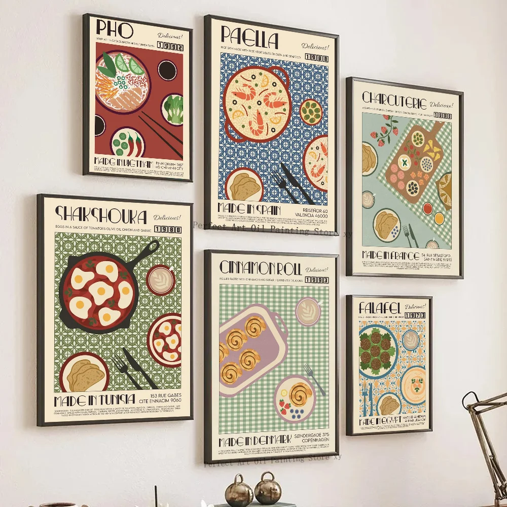 1PC Food Vietnamese Egg Tarts Poster Paper Print Home Living Room Bedroom Entrance Bar Restaurant Cafe Art Painting Decoration