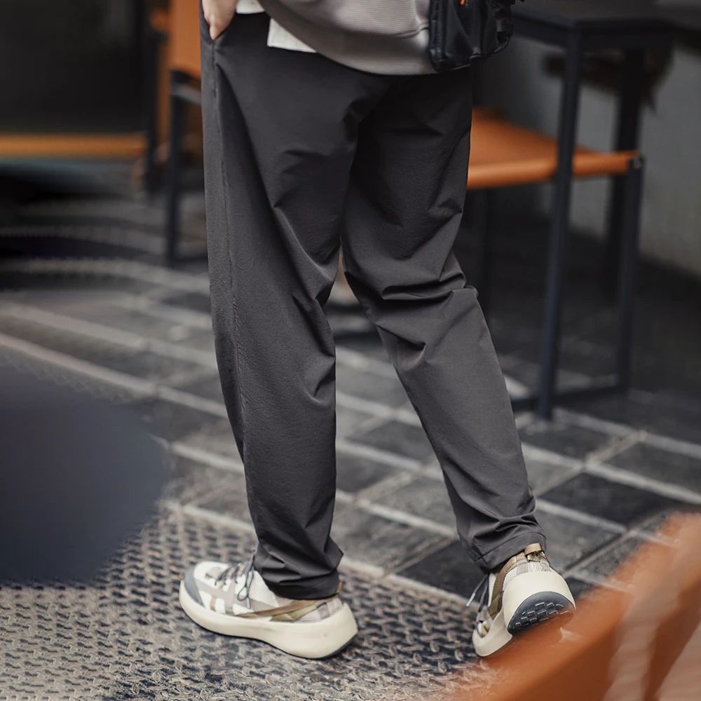 Maden Casual Straight Clean Fit Suit Pants Men's Spring Wrinkle-Resistant Tapered Office Pants Solid Color Versatile Trousers