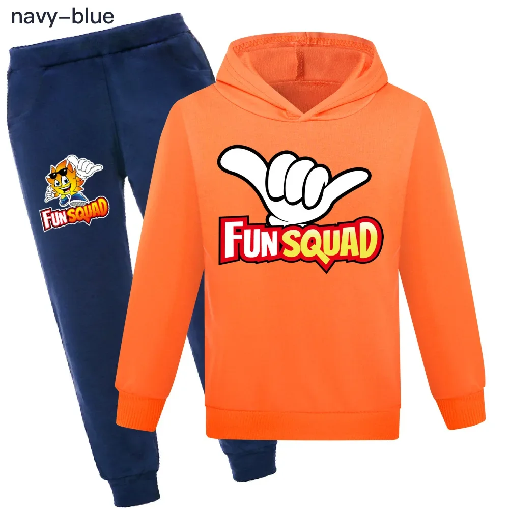 

Fashion Kids Clothing Fun Squad Gaming Tops+Pants Set Children Tracksuits Cartoon Baby Girls Outfits Teenagers Boys Sports Suit