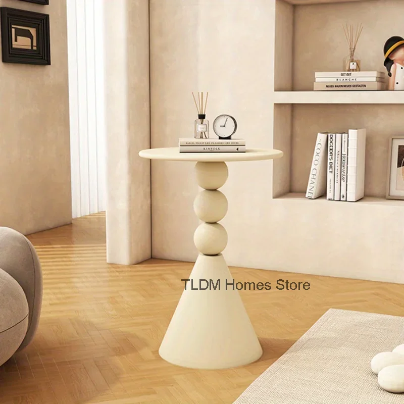 

Retro Style Small Round End Table, Metal Coffee Table, Bedside Table, Indoor Modern Sofa Side Table