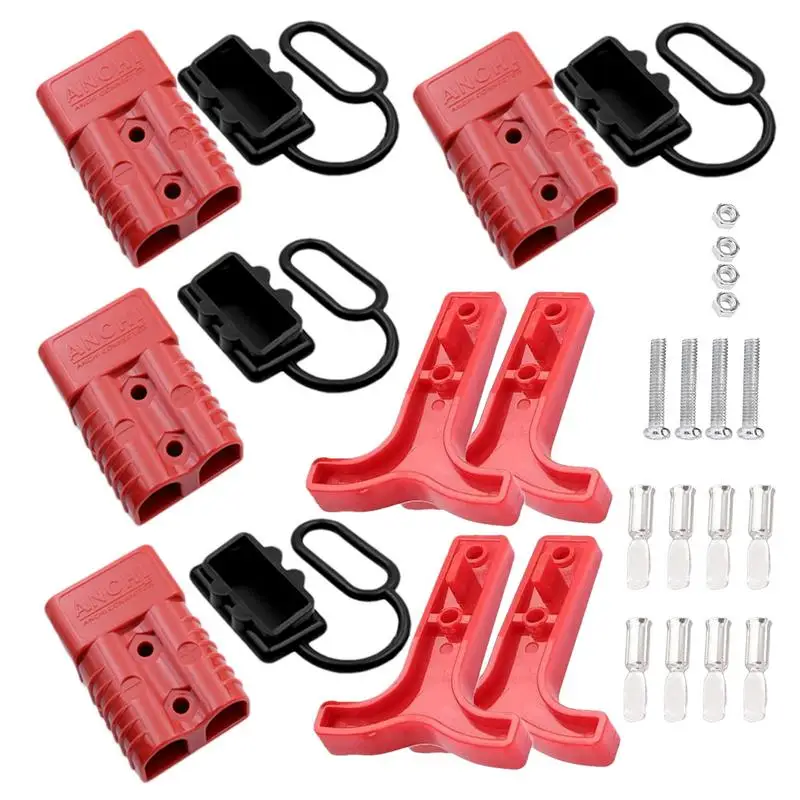 Battery Quick Connect/Disconnect 50 Amps Battery Quick Disconnect Wire Harness Plug Kit 6 To 12 Gauge Connector Recovery Kit For