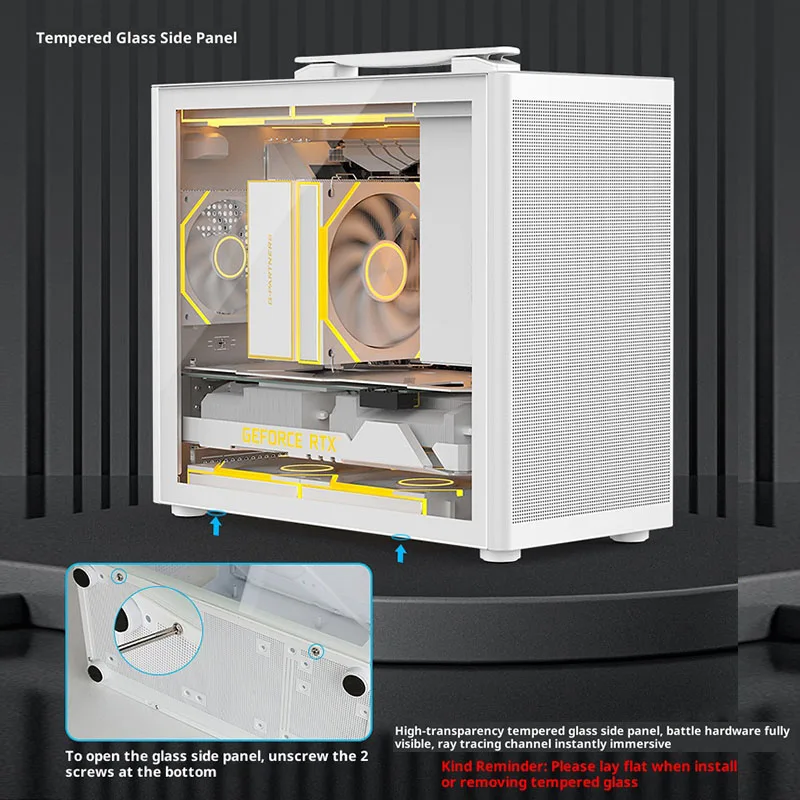 เคสคอมพิวเตอร์ Question M5 Ultra MATX รองรับเมนบอร์ด ITX พาวเวอร์ซัพพลายแบบ ATX รองรับ U3 สำหรับเดสก์ท็อป พกพาสะดวก ด้านข้างโปร่งใส ขนาดมินิ