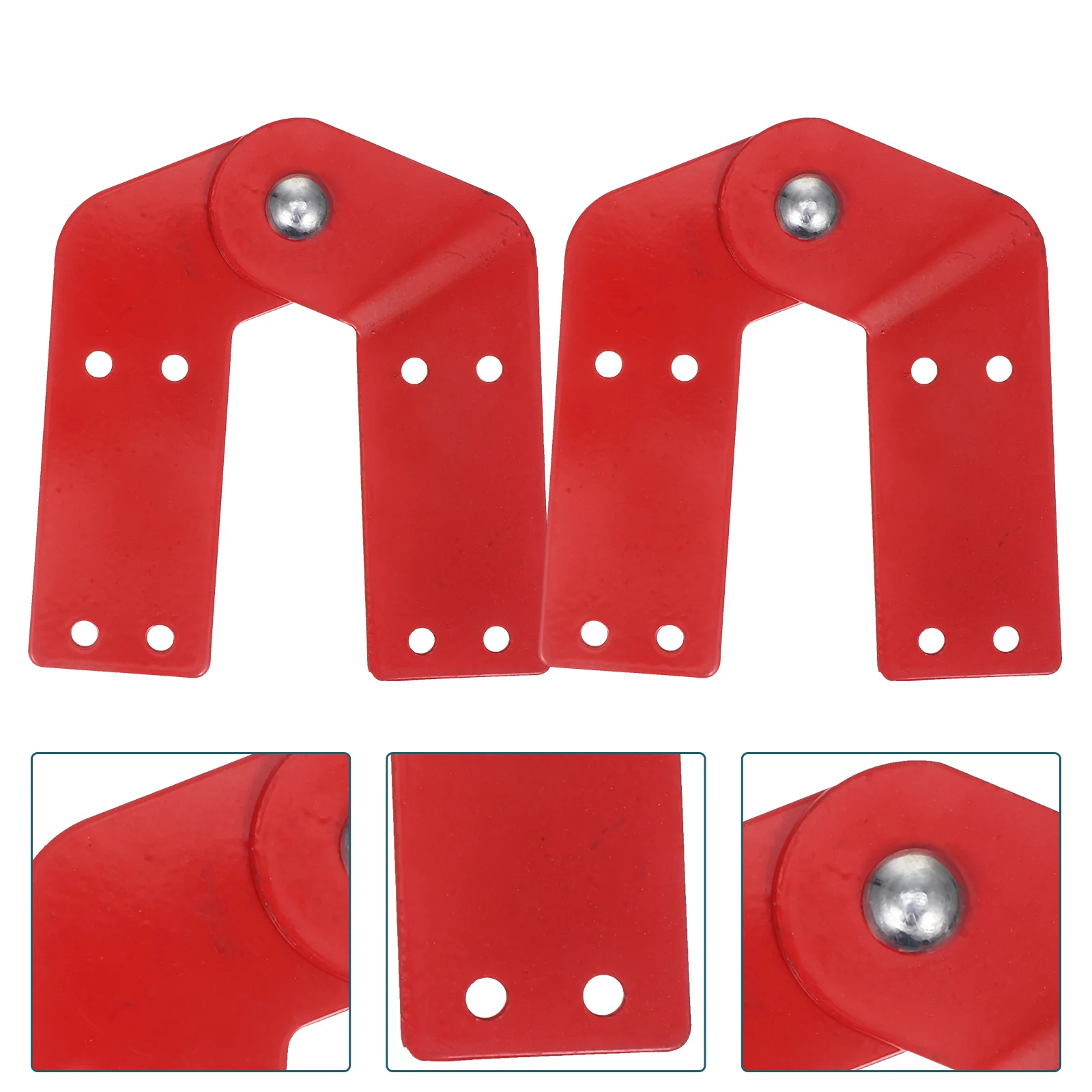 2 Pcs Ladders Universal Accessories Step Parts Engineering Hinges Replacement Lifting Attic Red Kit Work