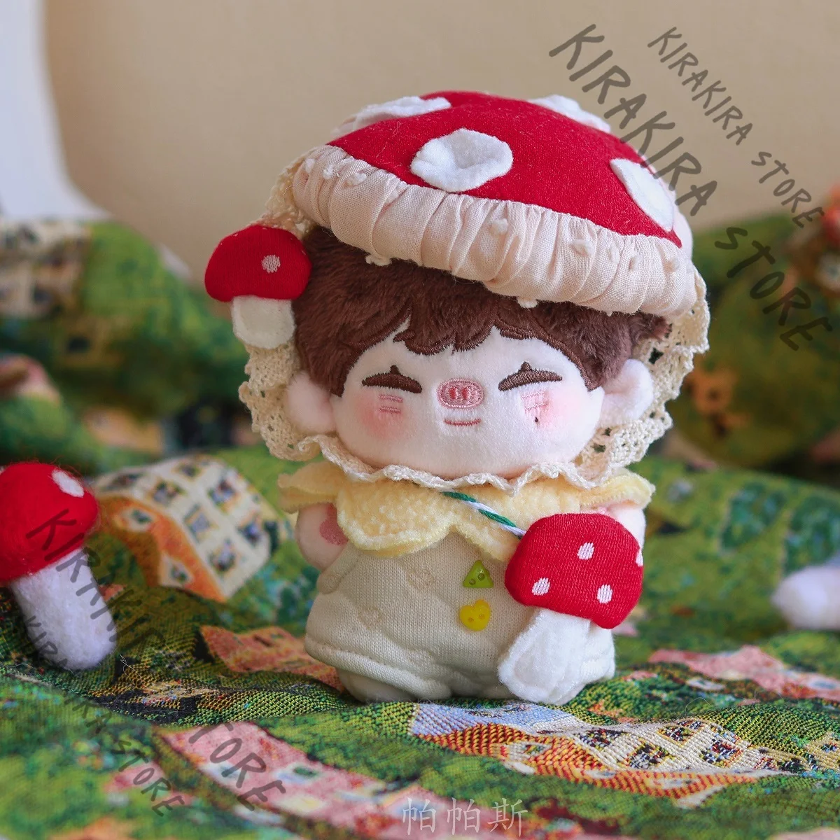 التميمة الملابس الفطر على شكل دعوى 10 سنتيمتر Maumet الزي تأثيري أنيمي Kawaii الملابس القطنية (بدون دمى) هدايا عيد الميلاد