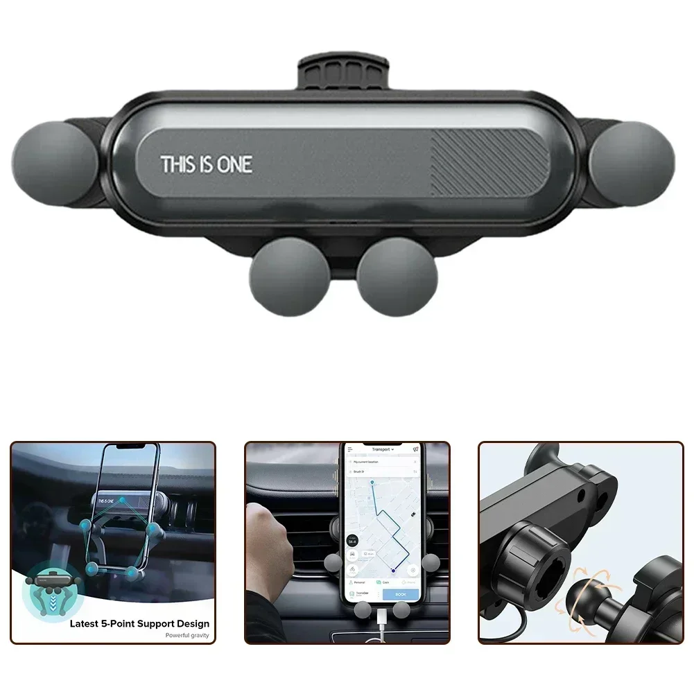 

Universal Gravity Car Mobile Phone Holder Air Vent Stand Cradle Mount Bracket Silicone Claws Anti-Slip Support Christmas Gift