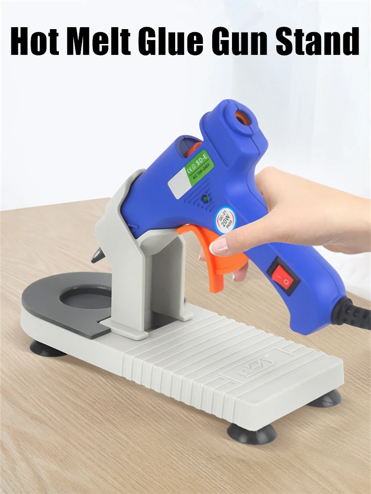 Mini supporto base per pistola per colla a caldo con supporto a ventosa e tappetino in silicone antiaderente, supporto per pistola per colla per la maggior parte delle mini pistole per colla a caldo