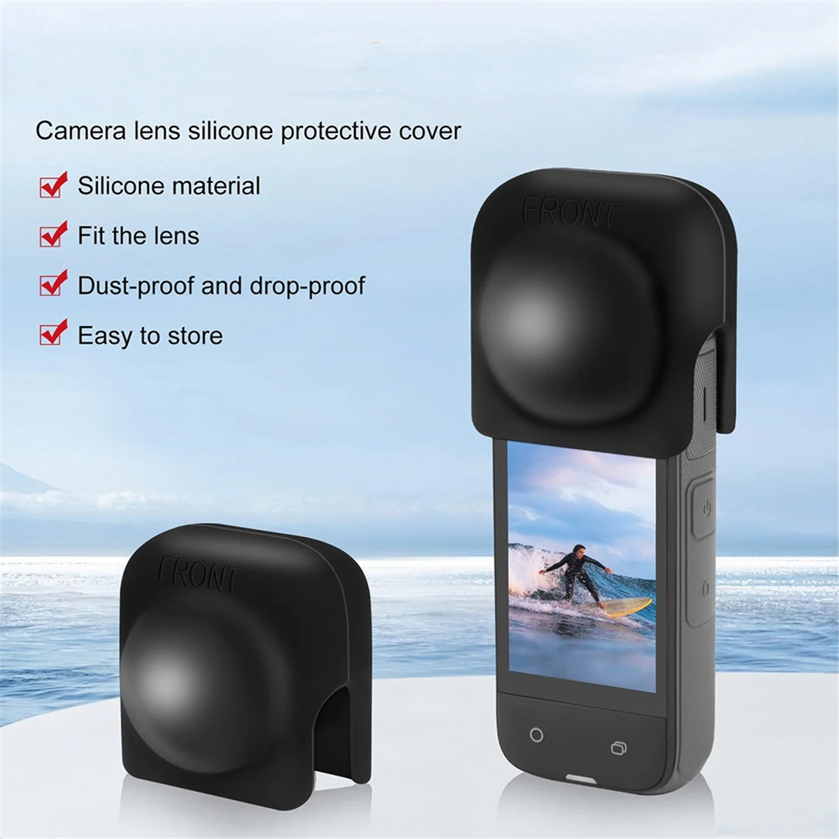 Lens Protective Case4Pcs Lens Case for X4 Panoramic Sports Camera Lens Case 360 Multifunctional Convenient Lens Silicone Case