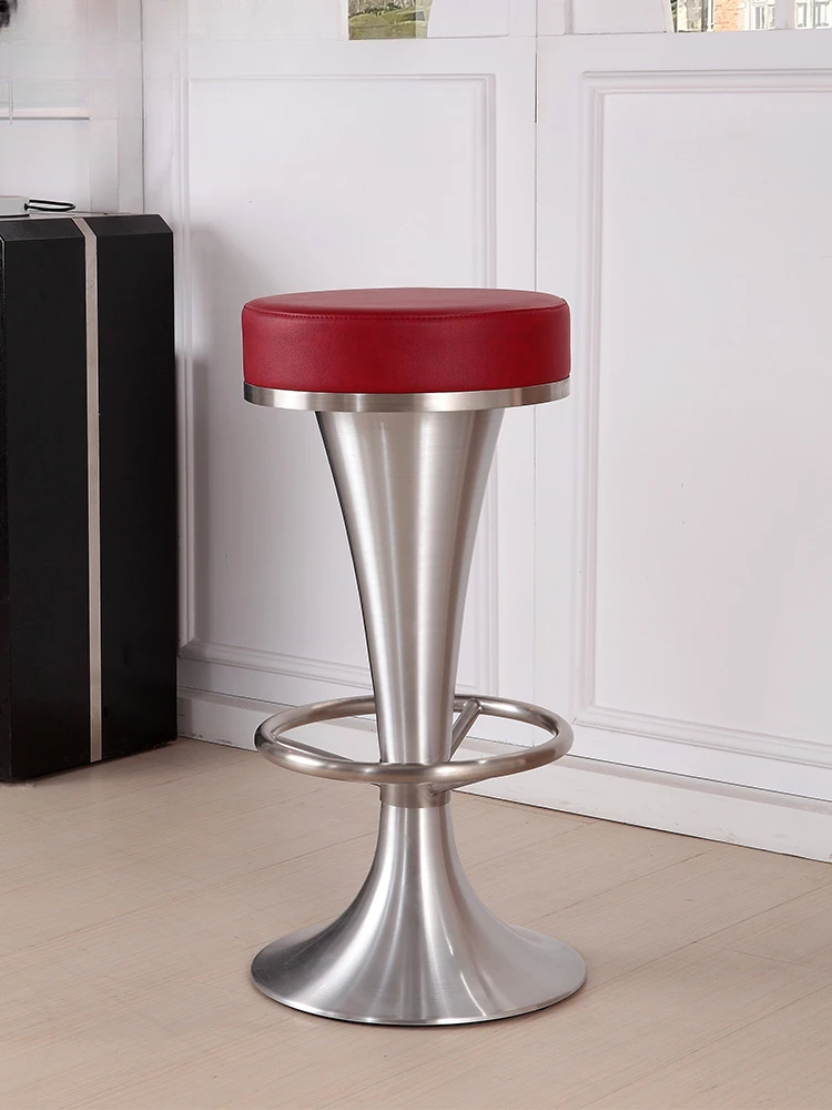 The product can be customized. Stainless steel bar stool, iron bar chair, modern and simple bar stool, retro round high