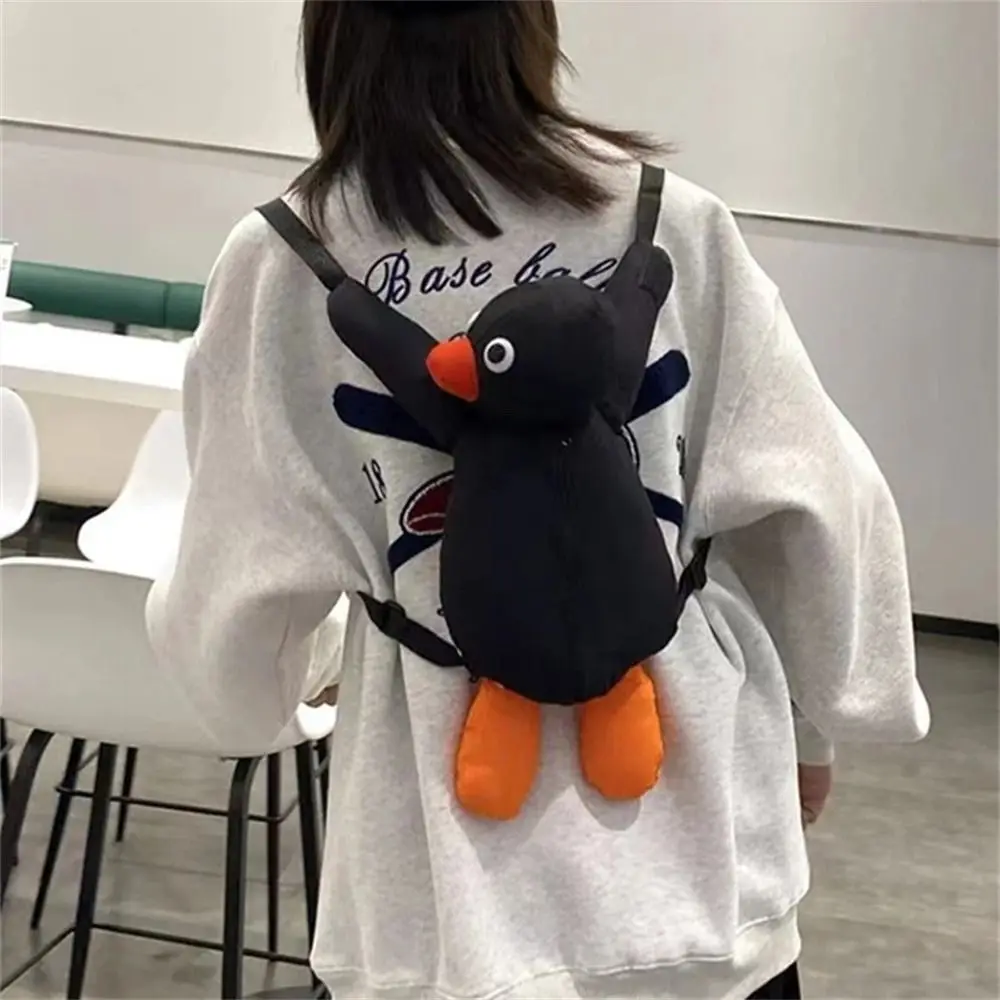 Black For Kids Soft Toys Plush Backpack Stuffed Animal Penguin Plush Bag Penguin Plush Backpack Penguin Plush Toy Shoulder Bag