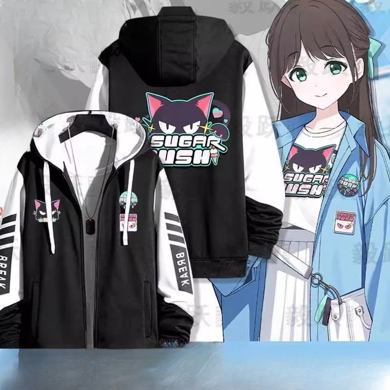Anime Blue Archive Zip Up Sudadera con capucha para mujer/hombre ‌ Ibuki ‌   Kasumisawa Miyu Kurimura Airi Cosplay chaqueta con capucha y cremallera