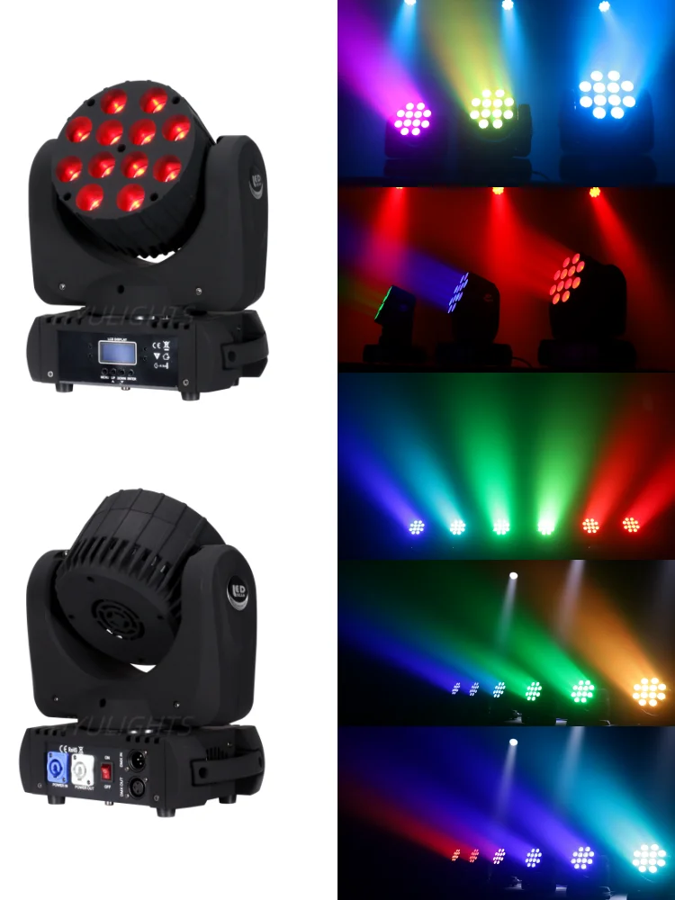 LED-Strahl waschen bewegliche Scheinwerfer 12x12w rgbw 16,7 Millionen Farbe 9/16 dmx Kanäle Disco-Partys zeigen DJ-Blitz