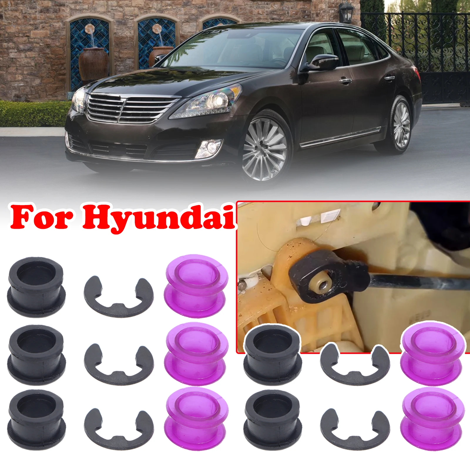 

For Hyundai Accent Azera Elantra ix20 Gear Shift Cable Linkage Control Bushing Gear Shifter Lever Selector End Rod Connect Bush