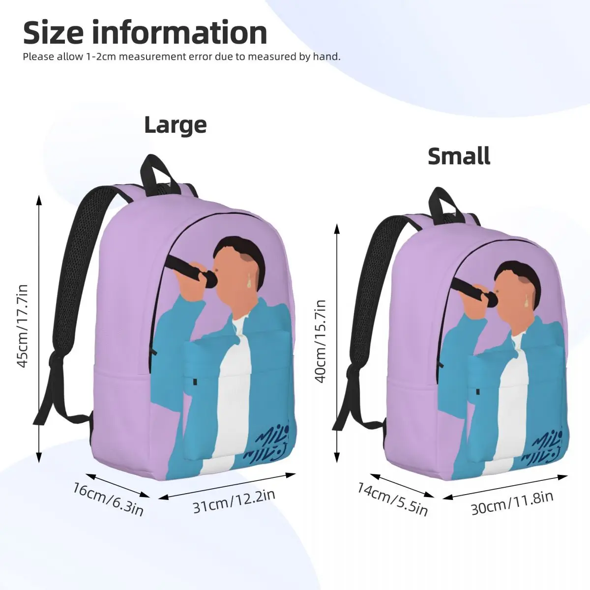 Good Quality The Happy Song From The Album Schoolbag Picnic Sturdy Shoulder Milo J College Student Schoolbag Birthday Gift