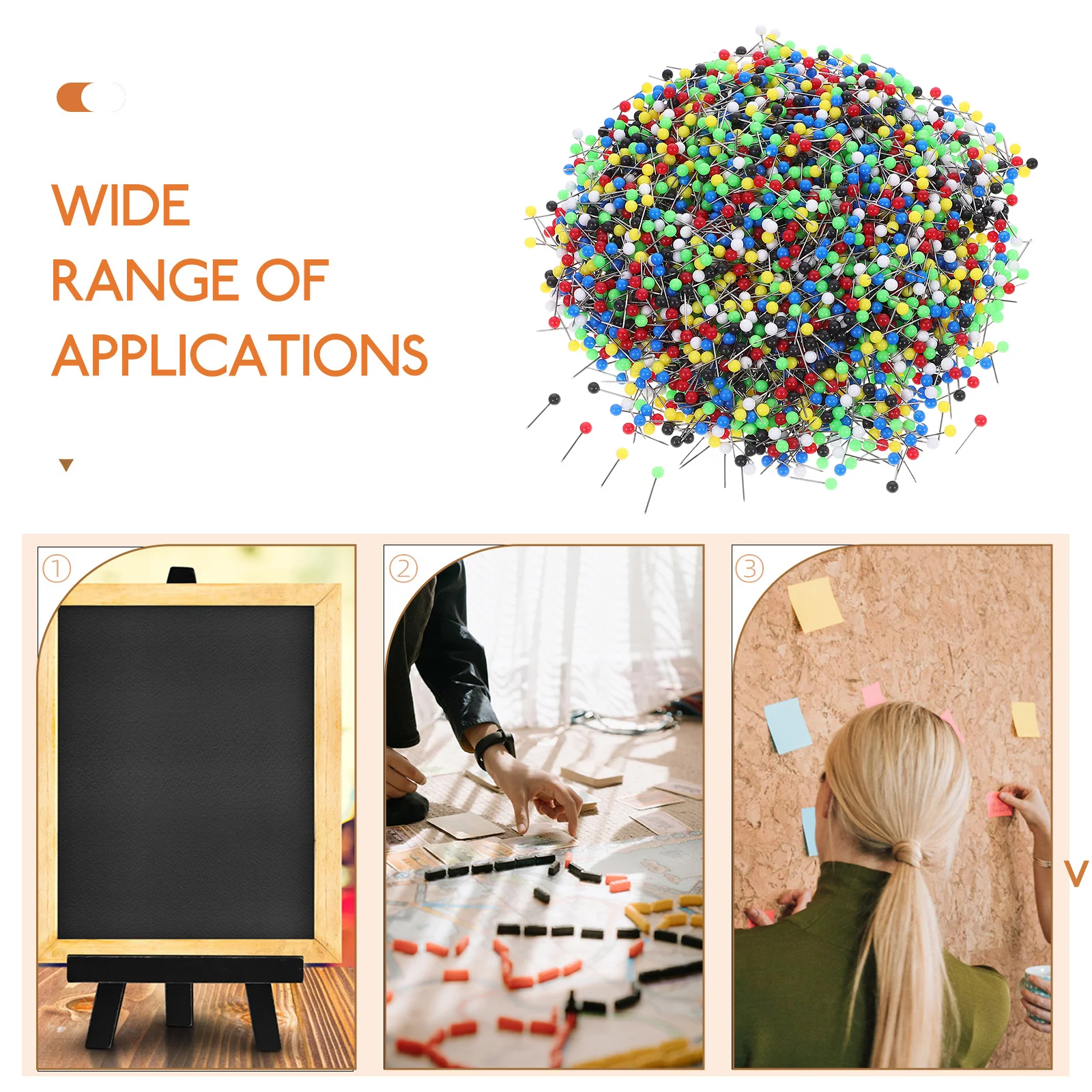 5000 قطعة دبابيس ضغط ملونة مسامير خريطة مسامير ل لوحة الفلين نشرة مكتب عمل لوازم الجغرافيا الحرفية المنزلية