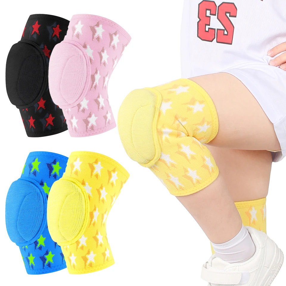 1PCS Children Boy Girl Knee Pads Thick Sponge Anti-Collision Outdoor Dance Basketball Football Cycling Sports Safe Knee Guard