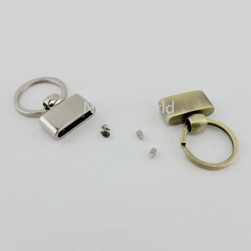 Nolvo-Llavero de metal para coche, hebillas de anillo, grillete, accesorios de hardware, 4 colores, 45x22,7mm, 5 a 100 unidades
