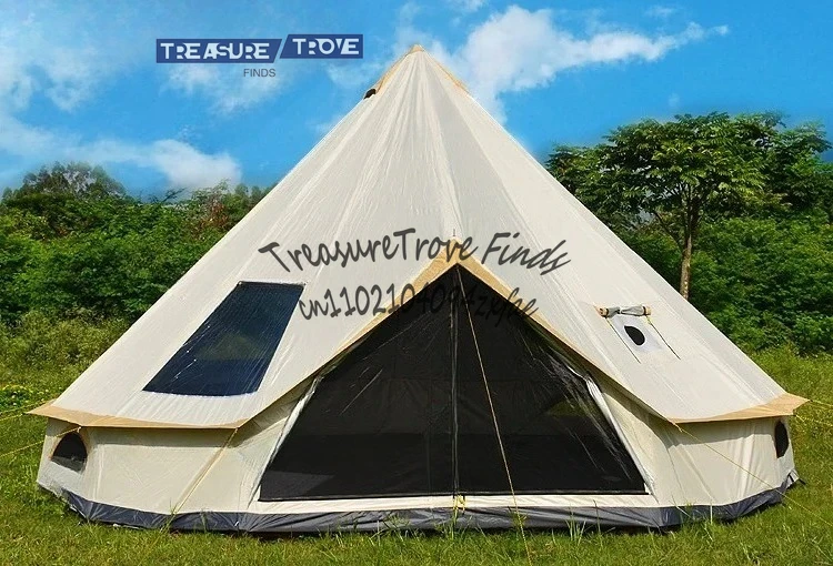 

6 8 10 Person Glamping Mongolia Yurt Teepee Family Outdoor Tent Camping Travel Hiking Antistorm UV Car Canopy Beach Awning