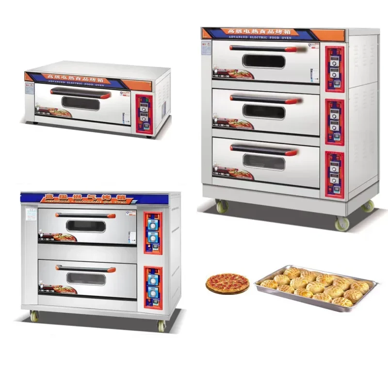 

Industrial bread oven electric gas double desk commercial baking bakery,industrial for baking pizza