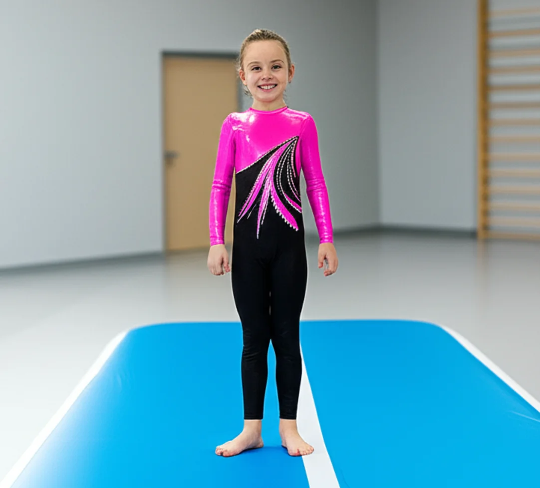 Anpassbare 6 m x 2 m x 20 cm aufblasbare Air Track Tumbling Matte schützende Bodenbelag Gymnastik Airtrack für Zuhause Indoor Outdoor Gym