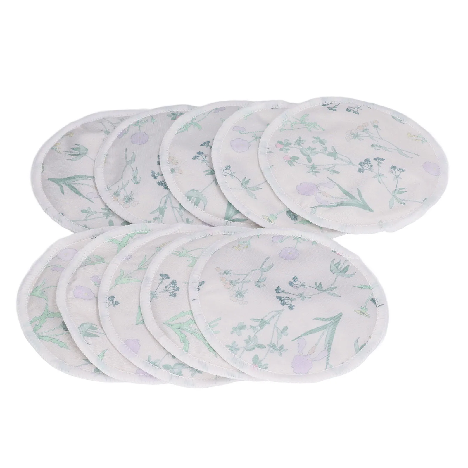 ZK30 10 Stuks Verpleging Zoogcompressen Herbruikbare Wasbare Ademend Comfortabele Borstvoeding Tepel Pads Met Opbergtas Bloemen