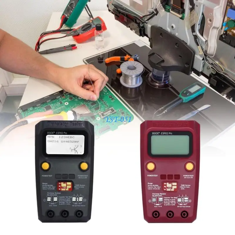 

E15A Handheld Tester For Capacitors Transistors LCD Screen And Long Battery Lifespans