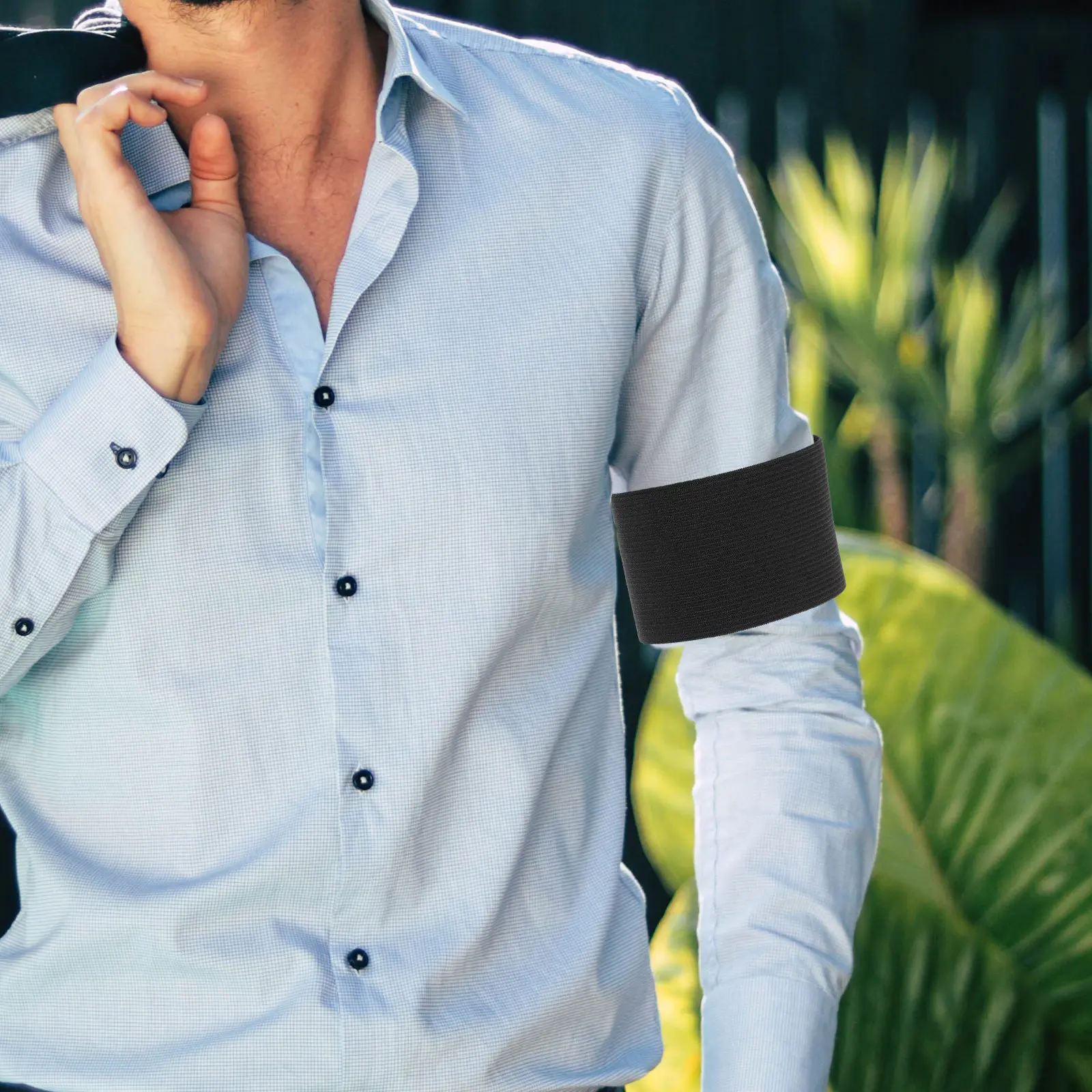 

25Pcs Funeral Black Mourning Armband Elastic Memorial Arm Band Football Band for Funeral Prayer and Cemetery Events