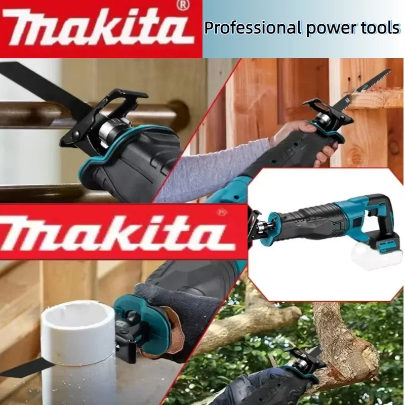 Makita 20V18V Akku Bürstenlose Säbelsäge Säbelsäge Tragbare Akku-Elektrowerkzeuge mit 4 Sägeblättern