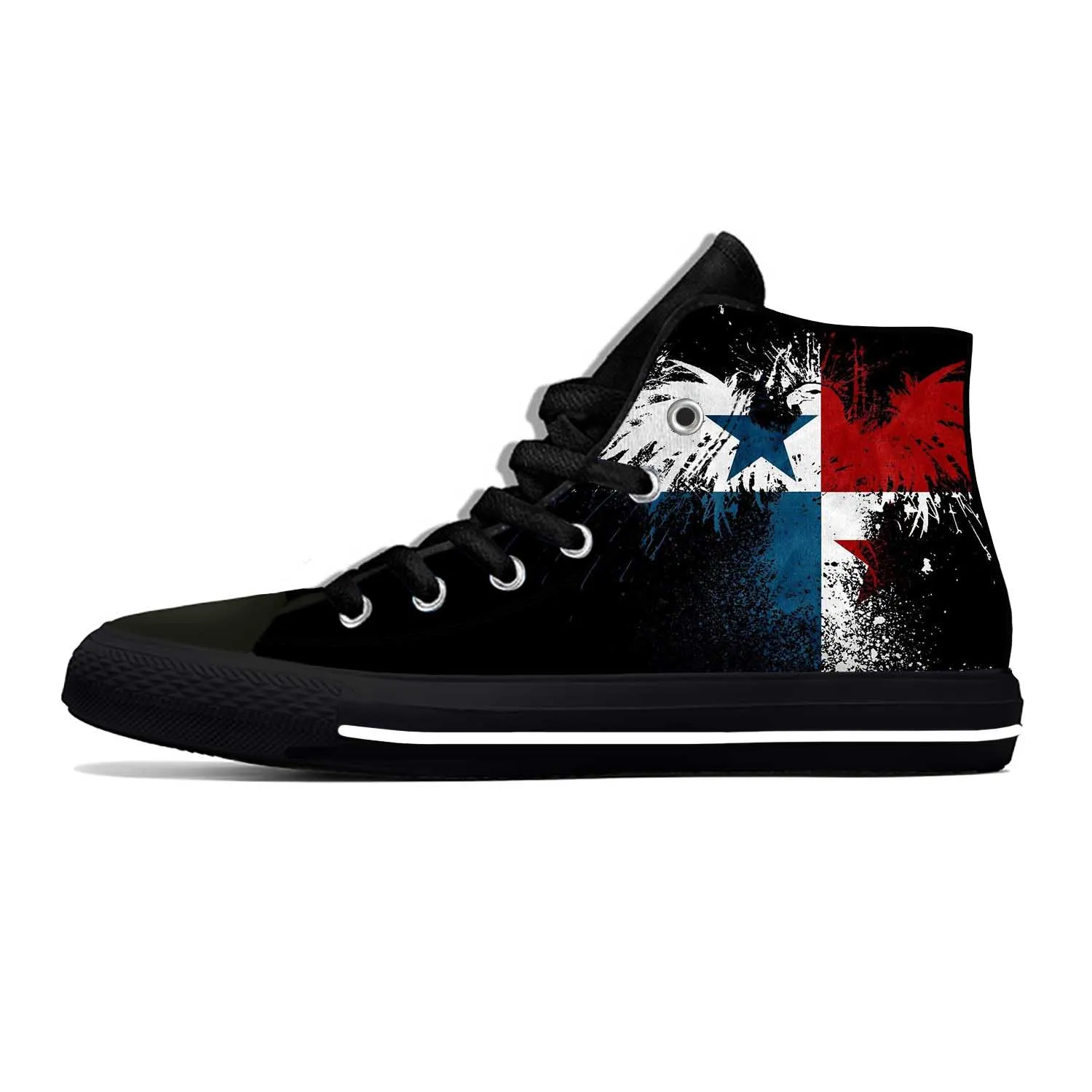 Panama Panamese Vlag Patriottische Trots Mode Casual Stoffen Schoenen Hoge Top Comfortabele Ademende 3d Print Heren Dames Sneakers