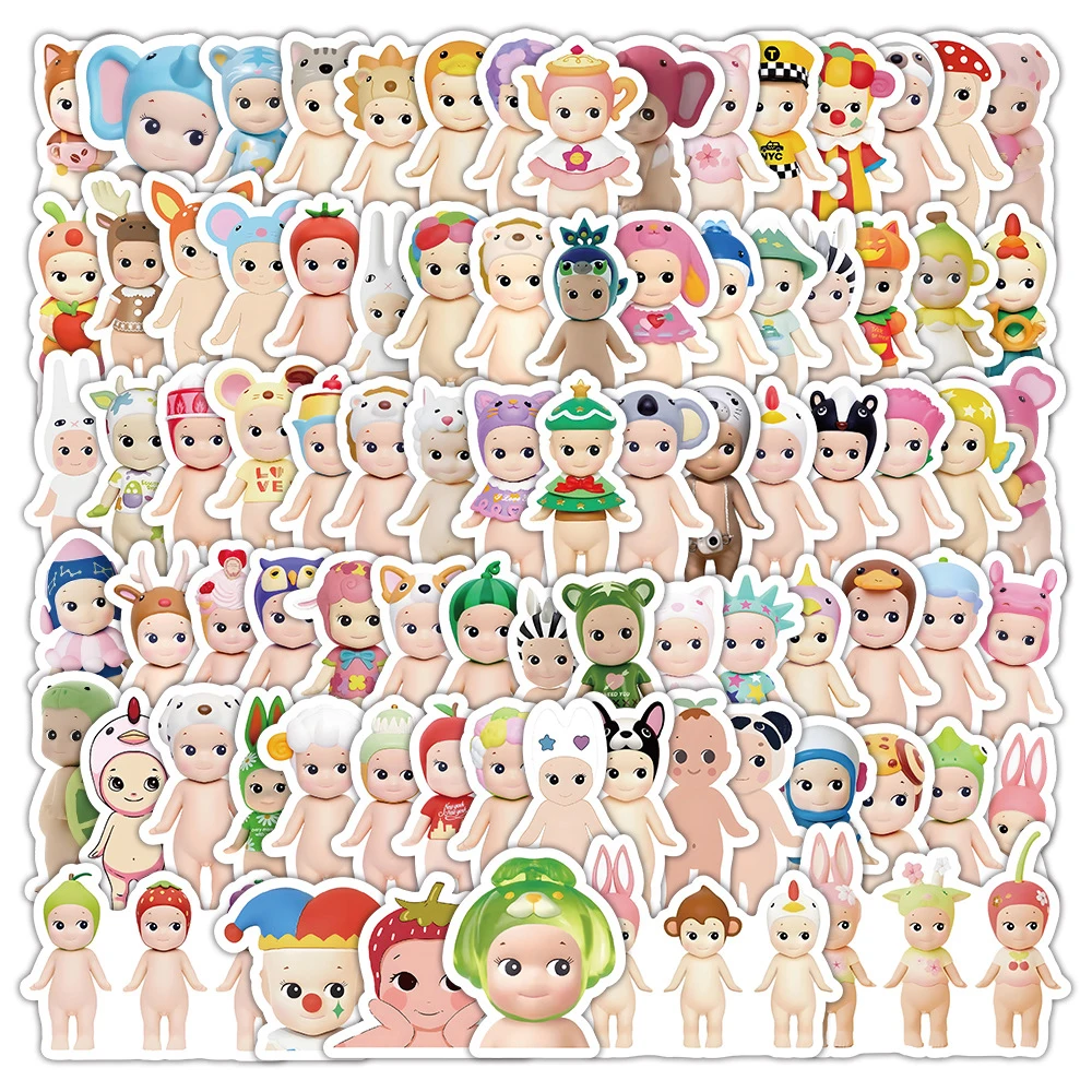 10/30/50/102PCS Sonny Angel Stickers Cute Cartoon Graffiti Sticker Luggage Laptop Guitar Car Bike DIY Decals Scrapbook Kids Toys