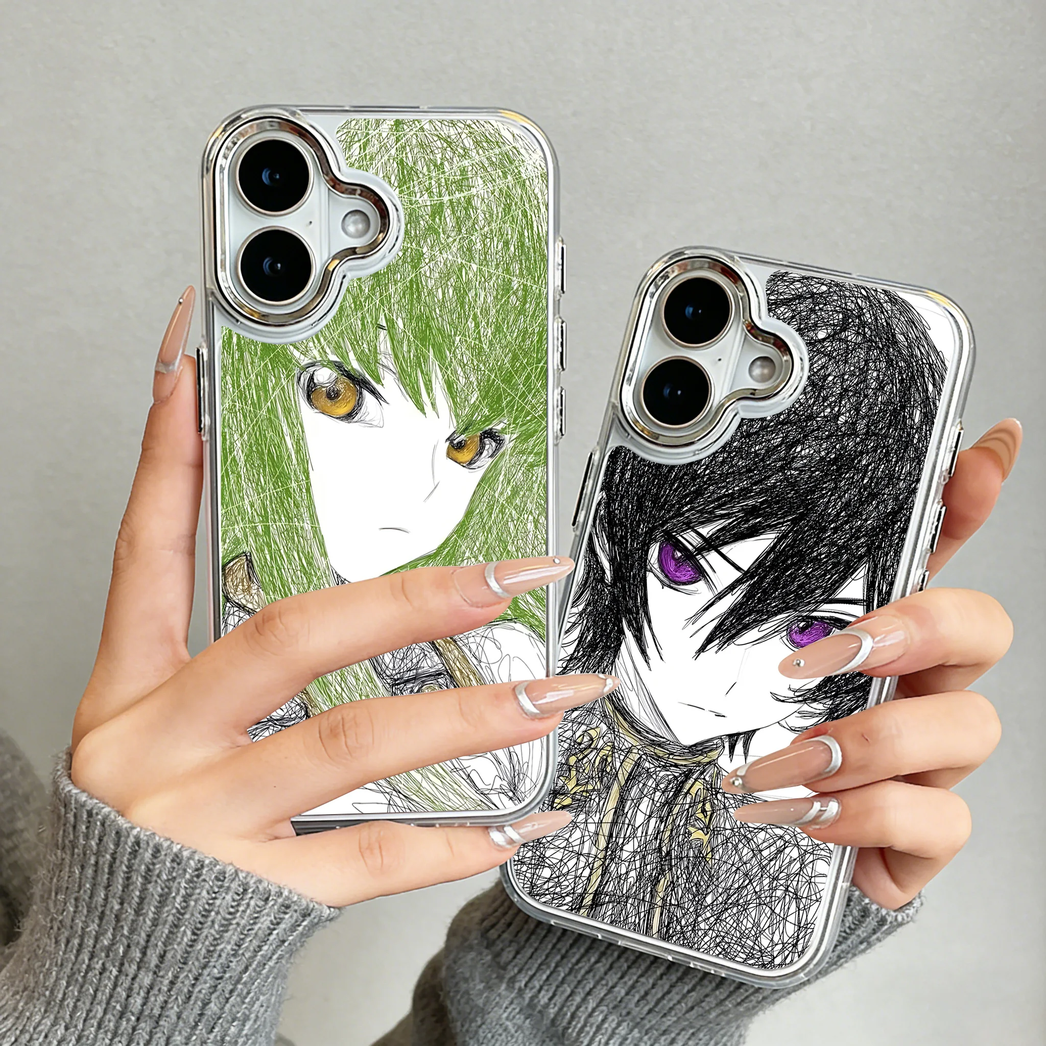 Anime Code Geass Handyhülle für iPhone 17 16e 16 15 14 13 12 11 mini Pro Max X XR XSMAX 8 7 Air Plus Transparente Weiche Schutzhülle