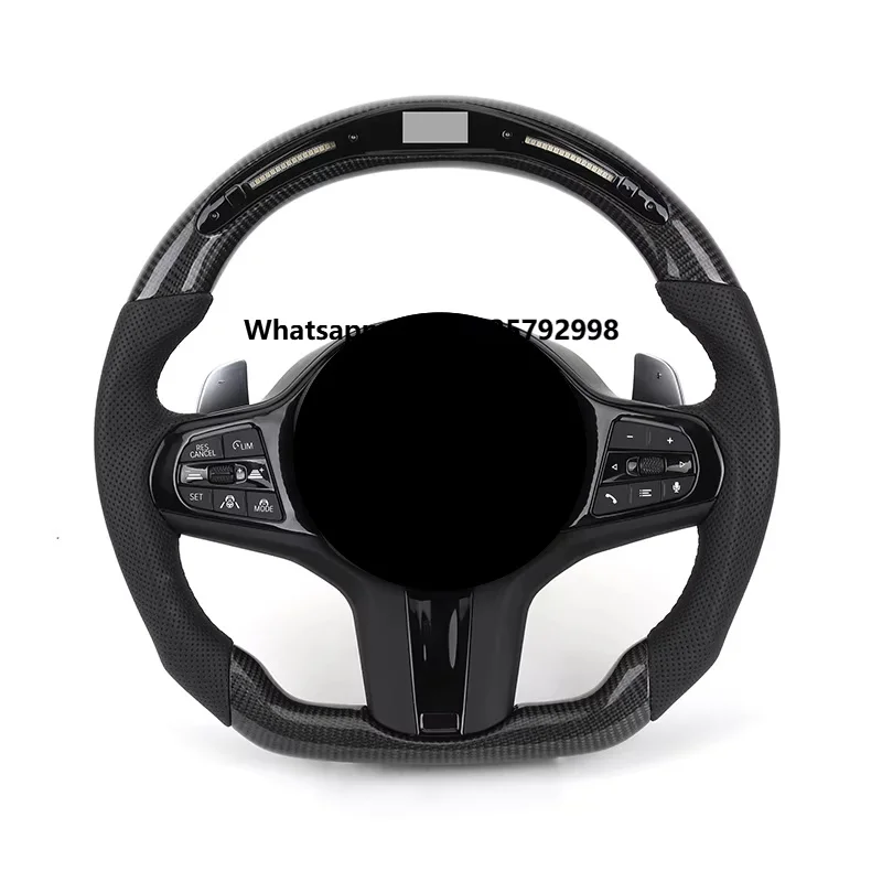 

Half Perforated Leather Carbon LED Steering Wheel for BMW G12 G20 G30 G32 G80 G81 M4 F82 G82 M5 F90 X3M F87 X5m F85 M4 F82 M340i
