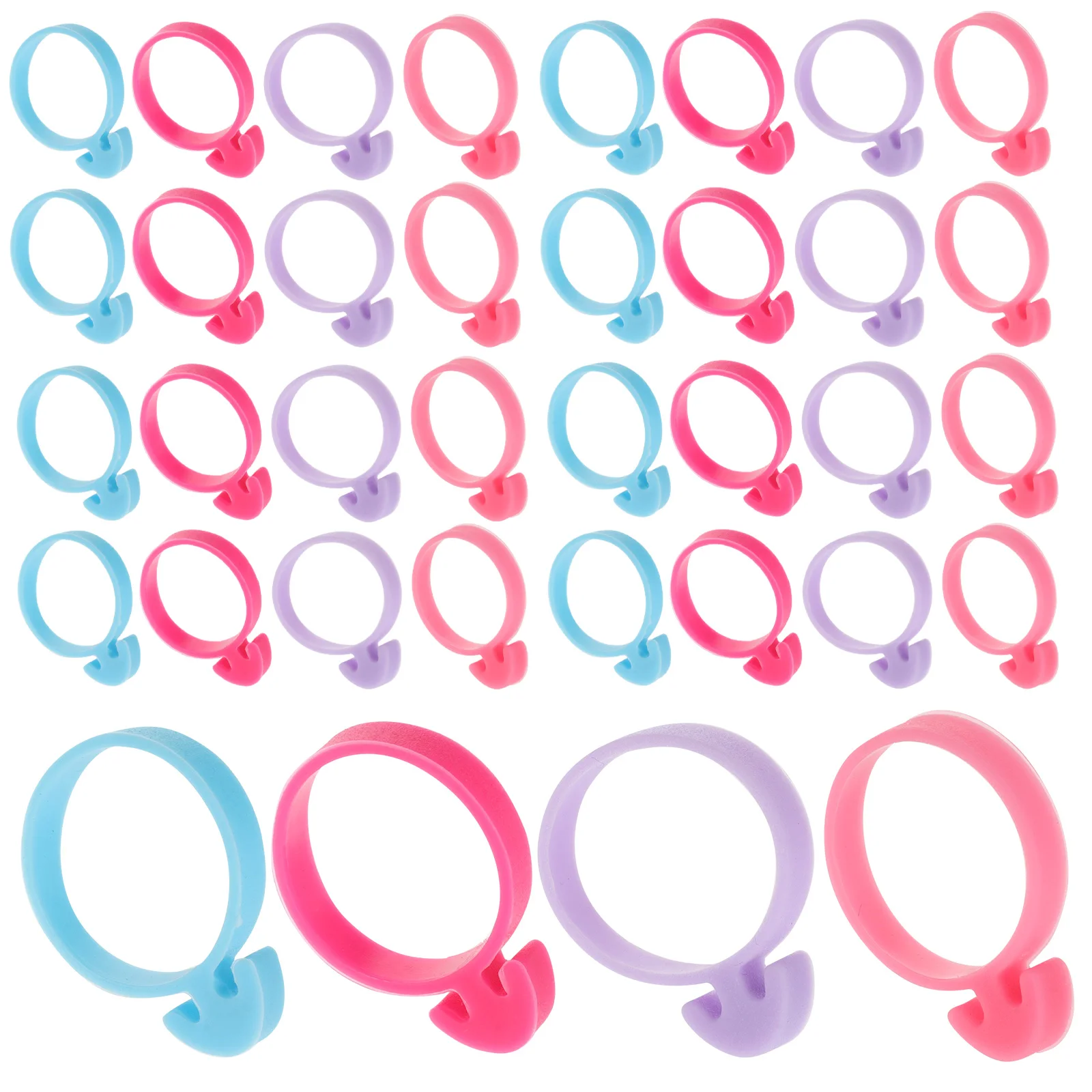 

40pcs Bag Silicone Bag Clips For Pastry Clips Silicone Icing Holder Adjustable Ties for Cupcake Decoration Baking Tools