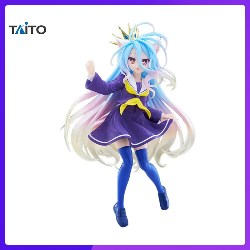 

In Stock TAiTO NO GAME NO LIFE Shiro Cat Ear Uniform New Original Anime Figure Model Toys Boy Action Figure Collection Doll Pvc