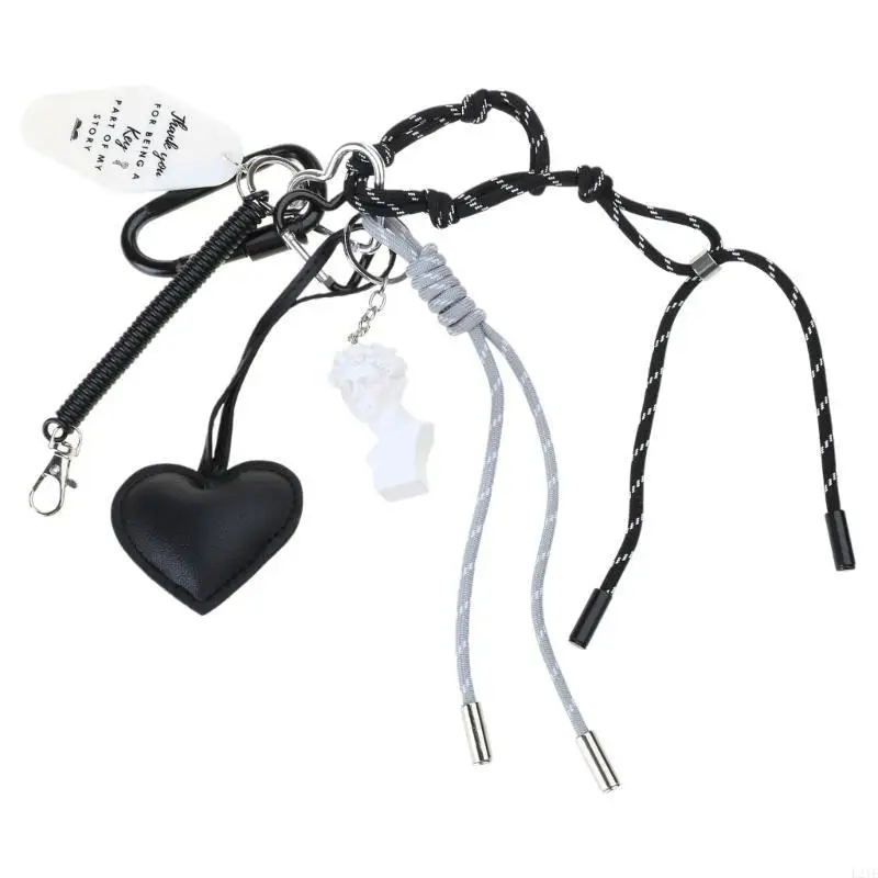 

L21E Elegant Statue Keychain Rope Key Holder Unique Sculpture Key Pendant Artistic Keychain Art Bag Charm Suitable for Key