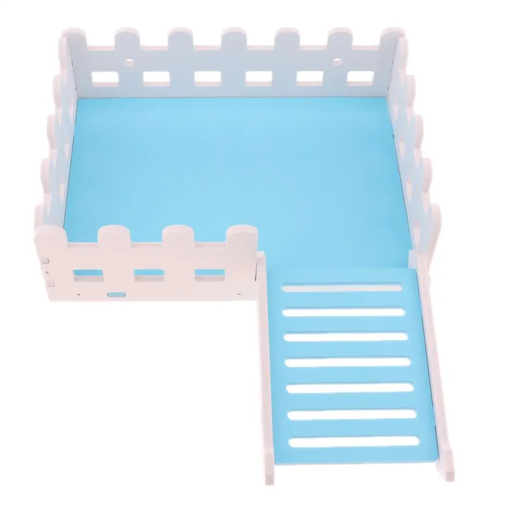 Small Pet Animal ,Wooden Platform Fence,Hamster Cage Accessories,4 Colors Optional