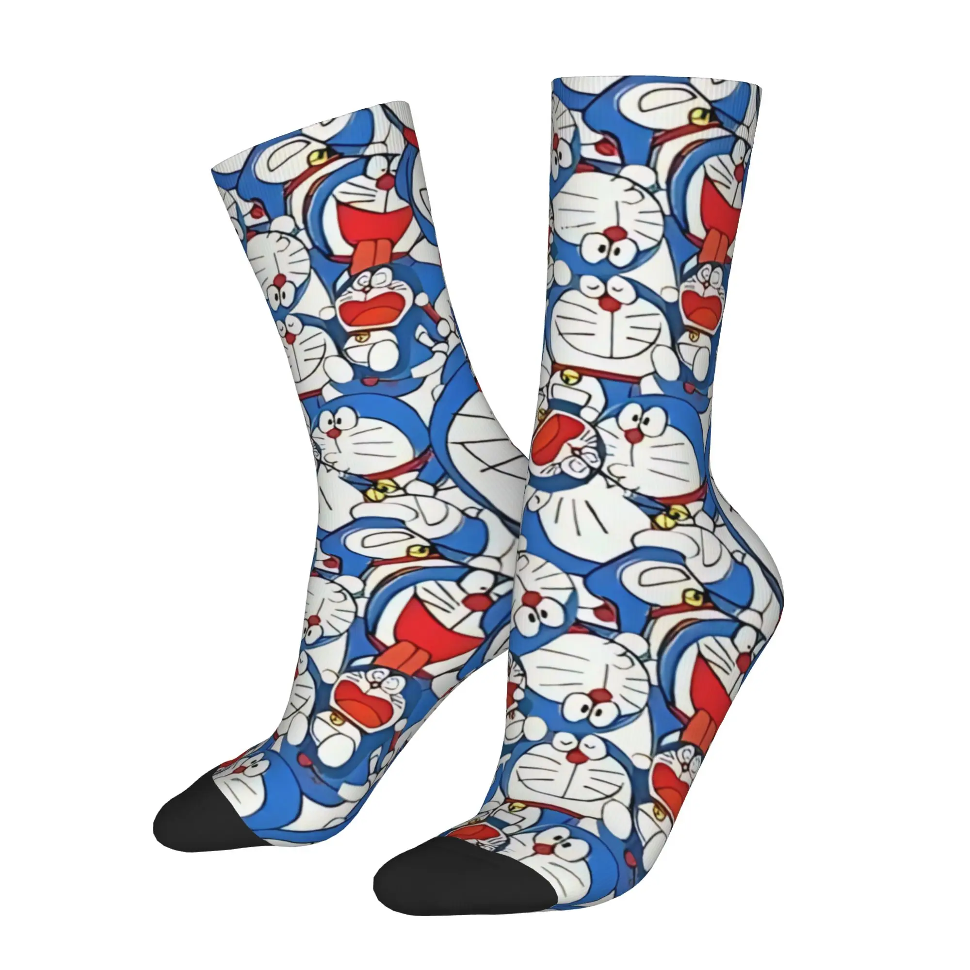 1 Pair Hip Hop Vintage Multi‑Character Repeat Crazy Men's Sock Doraemoning Street Style Seamless Printed Funny Sock