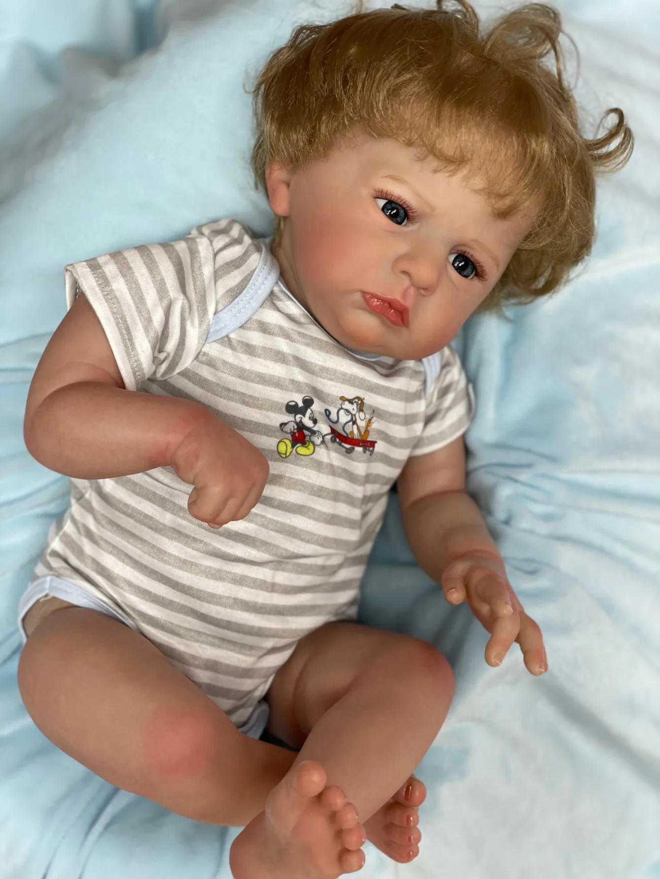 18 Inch Cameron Bebe Reborn Doll Handmade Soft Touch Reborn Boy Bebe Newborn Baby Dolls