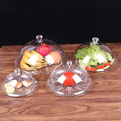 Fresh-keeping Lids Transparent PC Acrylic Food Plastic Round Dish Cover Cake Bread   WJ901