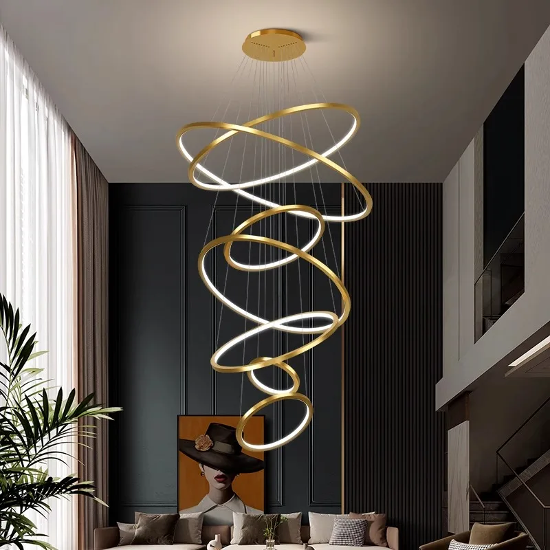 Nordic home decoration, stair chandelier, living room bedroom and dining room Pendant lights, ceiling light, indoor lighting