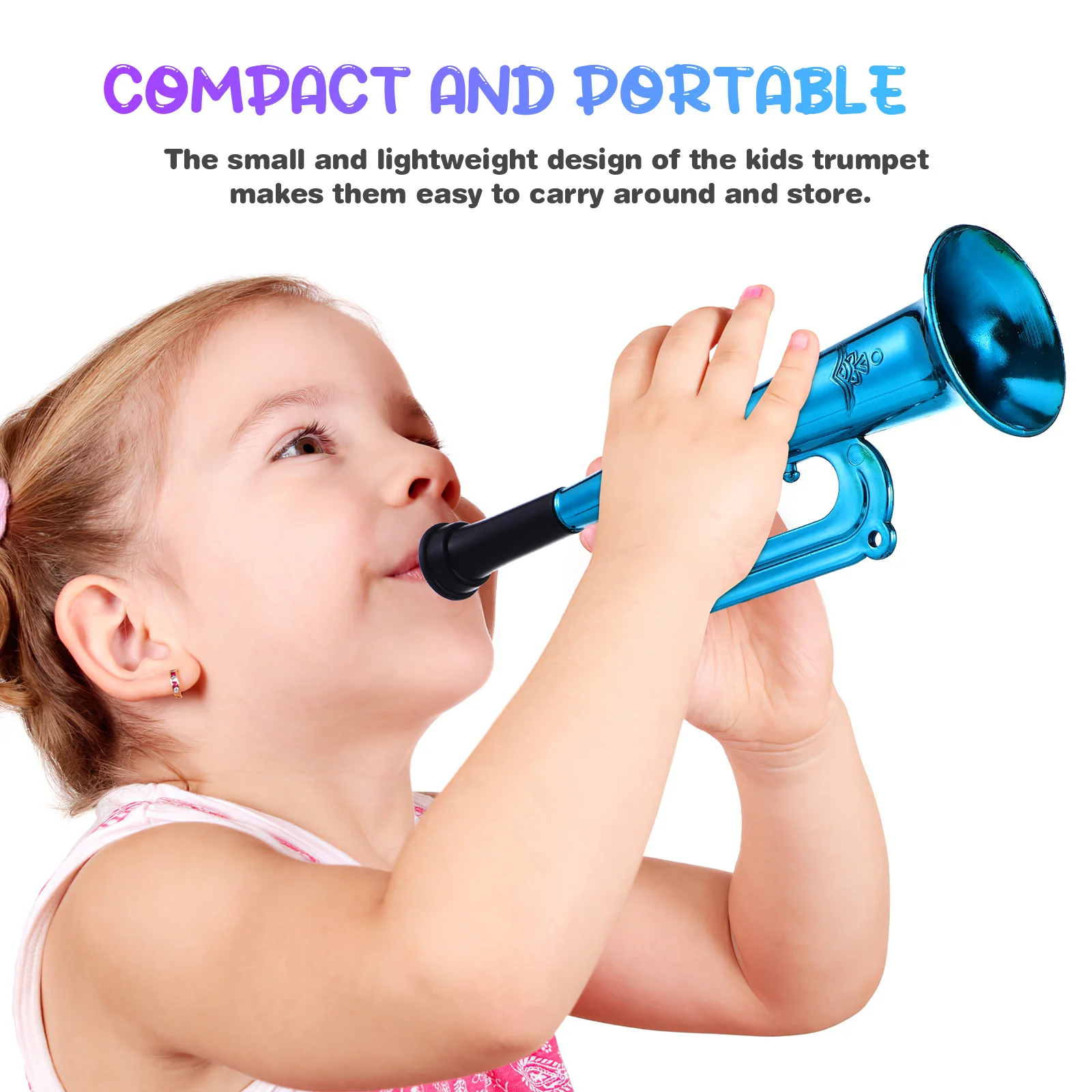 

10 Pcs Colorful Trumpet Toy Cheering Horns Plastic Stadium Football Party Props Toddler Toys Baby