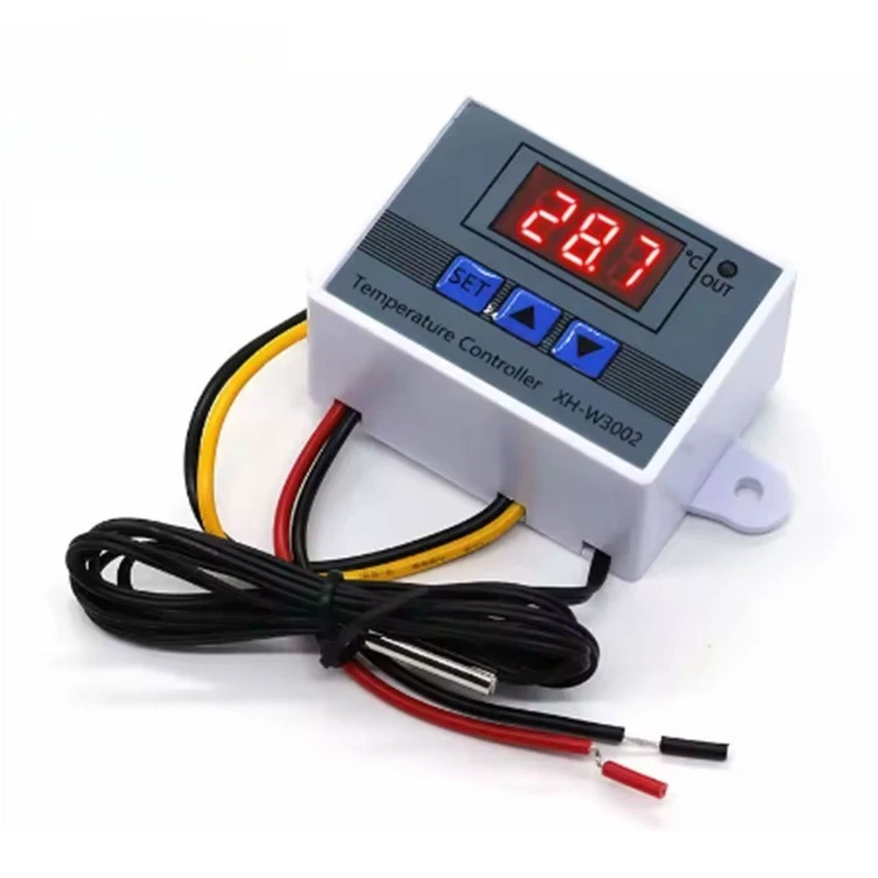 XH-W3002 Microcomputer Digital Thermostat, Temperature Control Switch, Temperature Controller Digital Display 0.1 Accuracy