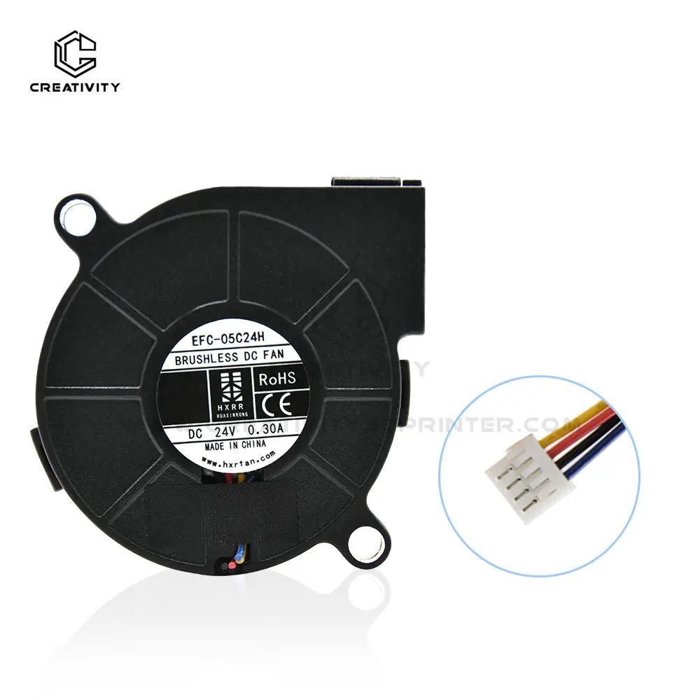 High Quality DC 24V 5015 Turbo Fan For HI 3D Printer Blower Extruder Radiator High Speed Cooling Centrifugal Fan Cooling Fan