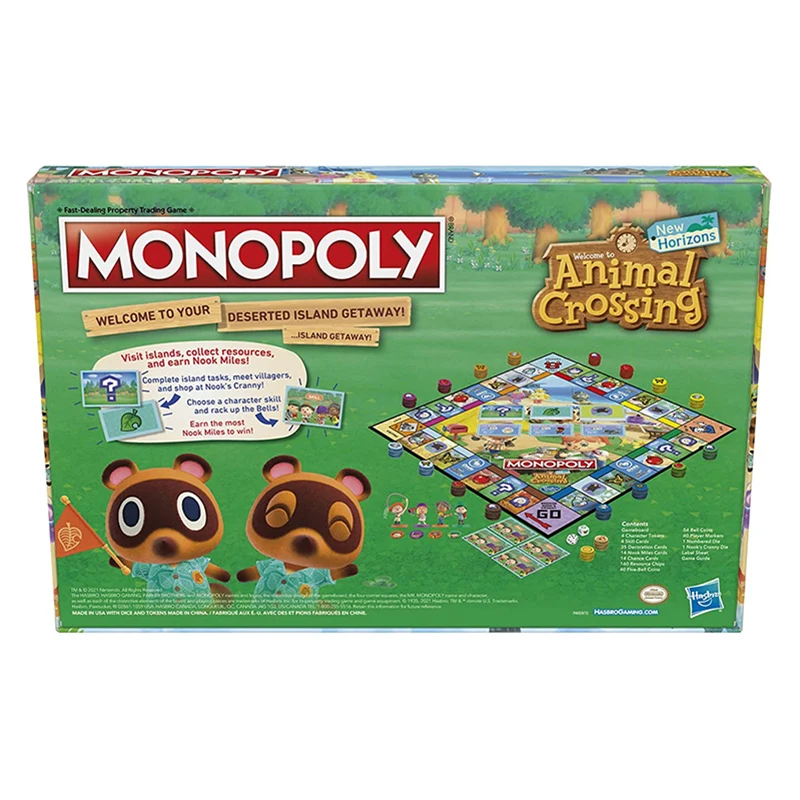 Hasbro Monopoly Animal Crossing Board Game Board Game Parent-Child Interactive Educational Toy Adult Kids Gift